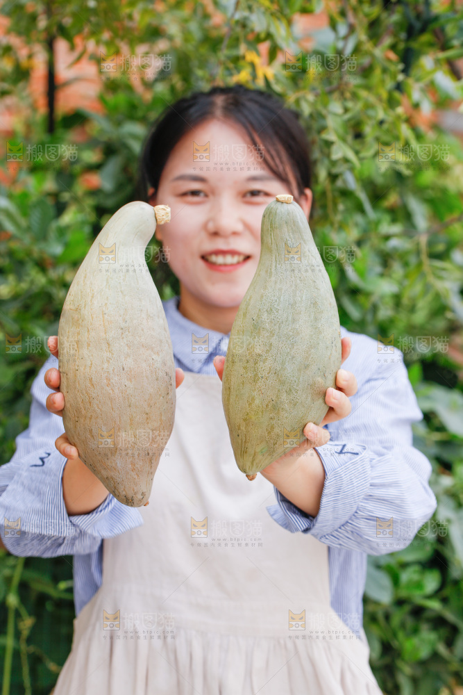 手里拿着贵族南瓜