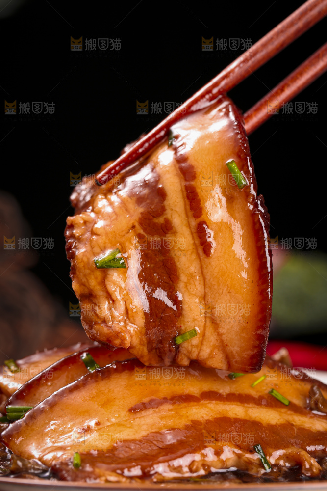 深底上的干豆角扣肉