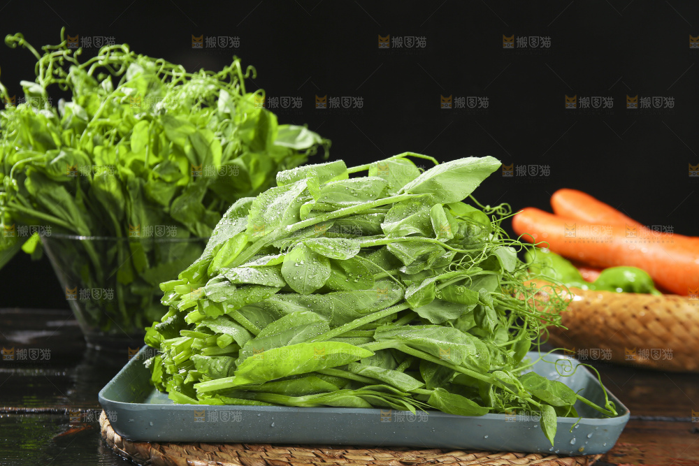 深底上的豌豆苗