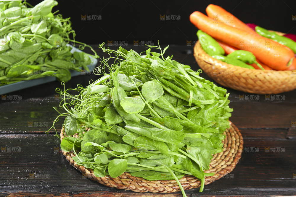 深底上的豌豆苗