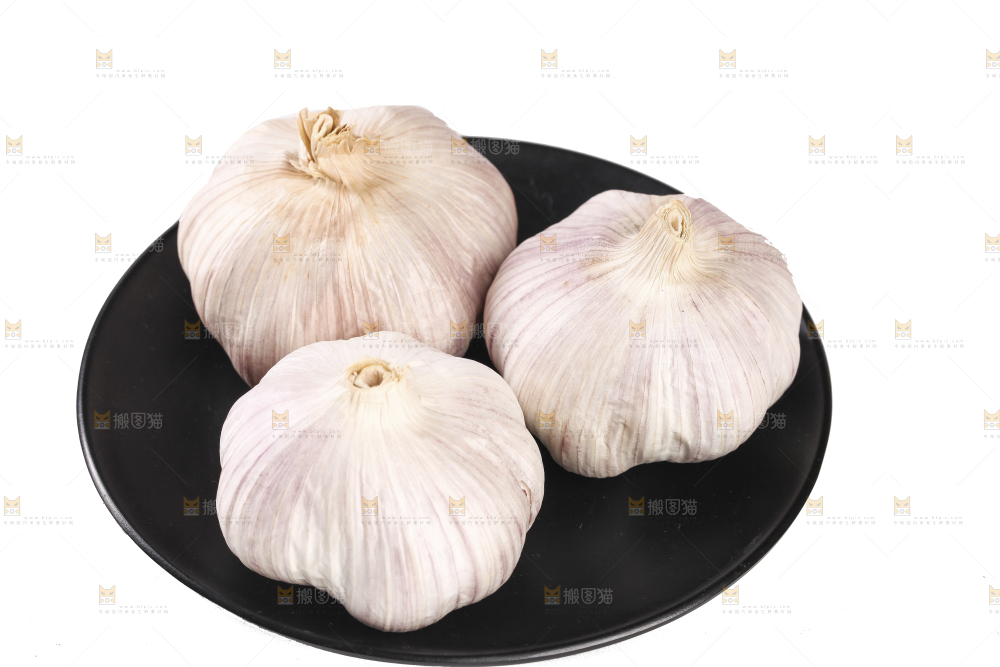 白底上的干蒜