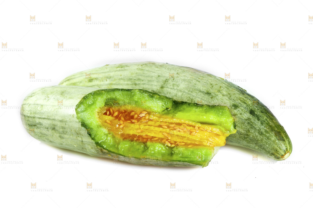 白底上的羊角蜜瓜