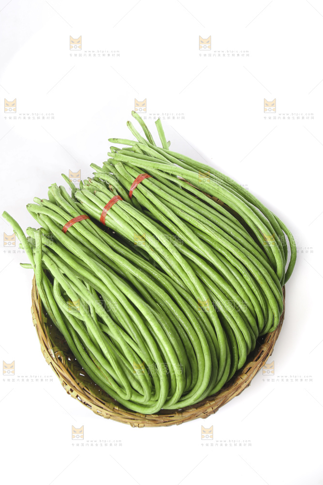 白底上的长豆角