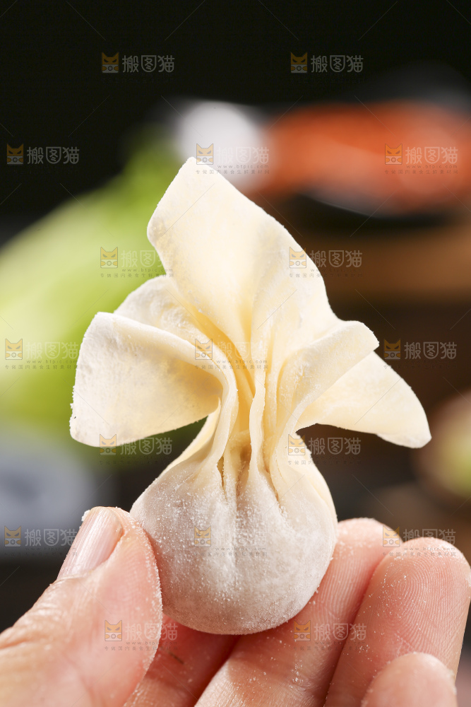 深底上的小金鱼馄饨