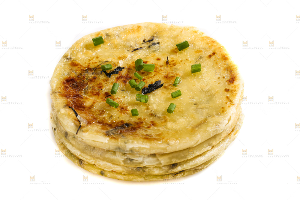 白底上的梅干菜饼
