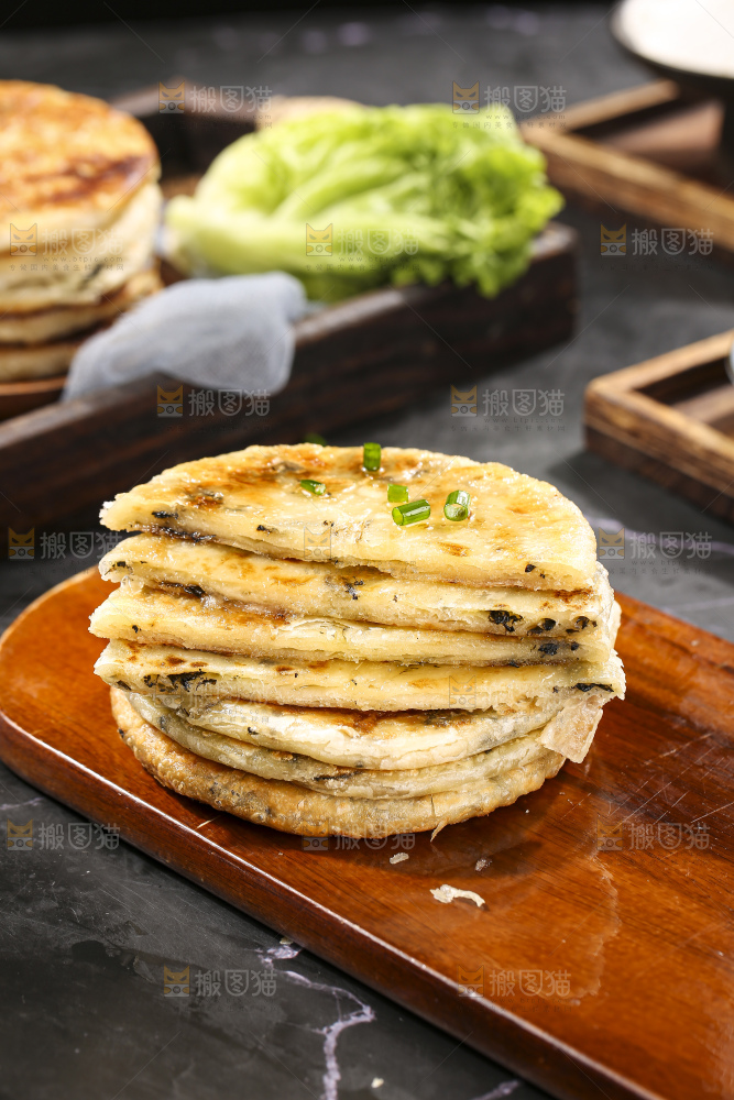 深底上的梅干菜饼