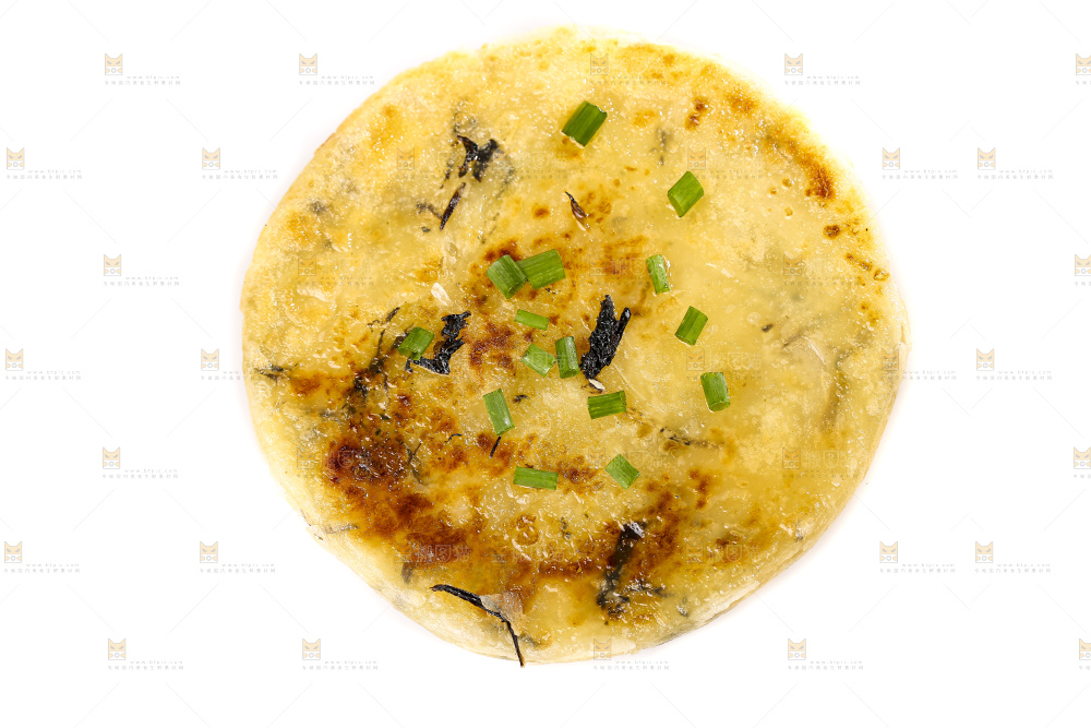 白底上的梅干菜饼