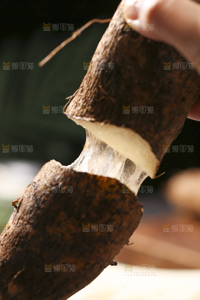 深底上放着灵芝山药