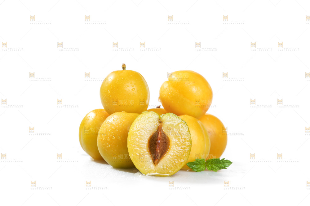白底上的蜂糖李