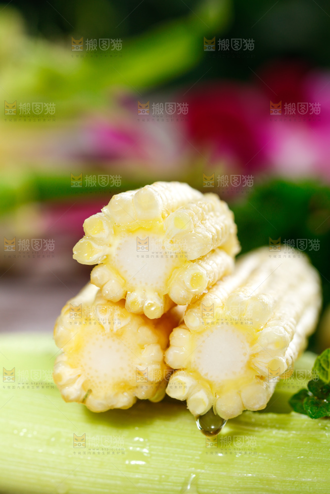 深底上的玉米笋