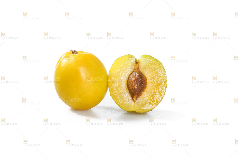 白底上的蜂糖李