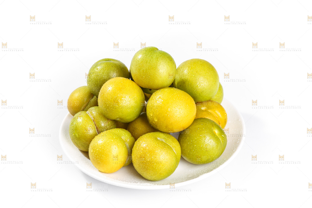 白底上的蜂糖李