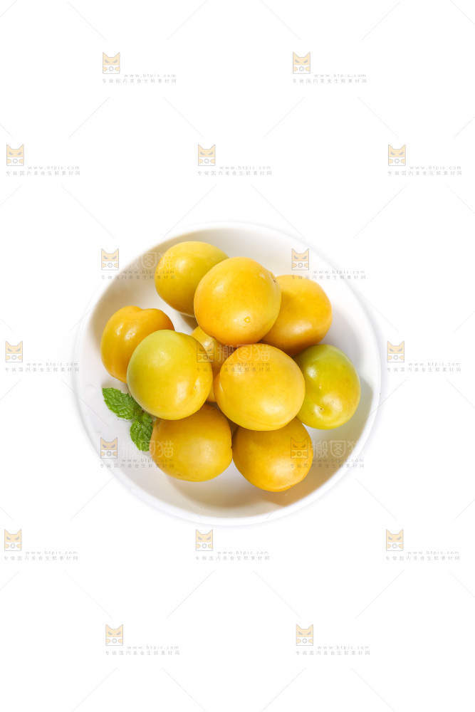 白底上的蜂糖李
