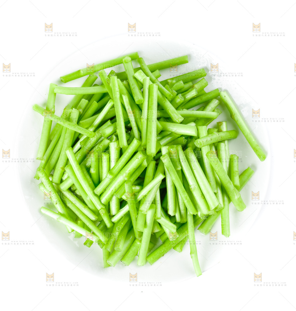 白底上放着藜蒿