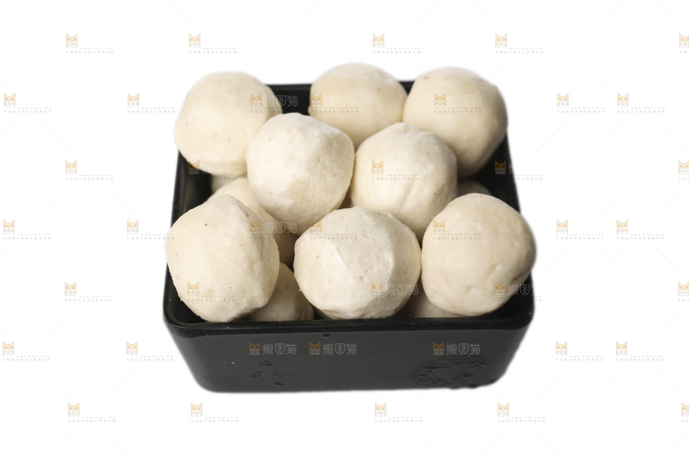 白底上的火锅丸子
