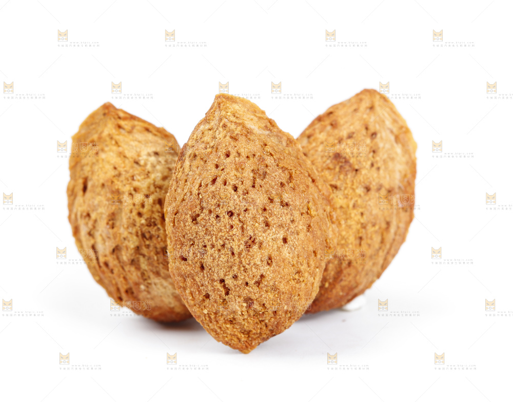 白底上的巴旦木