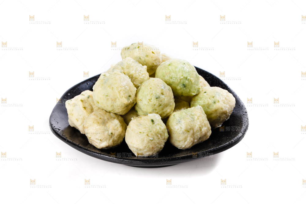白底上的火锅丸子