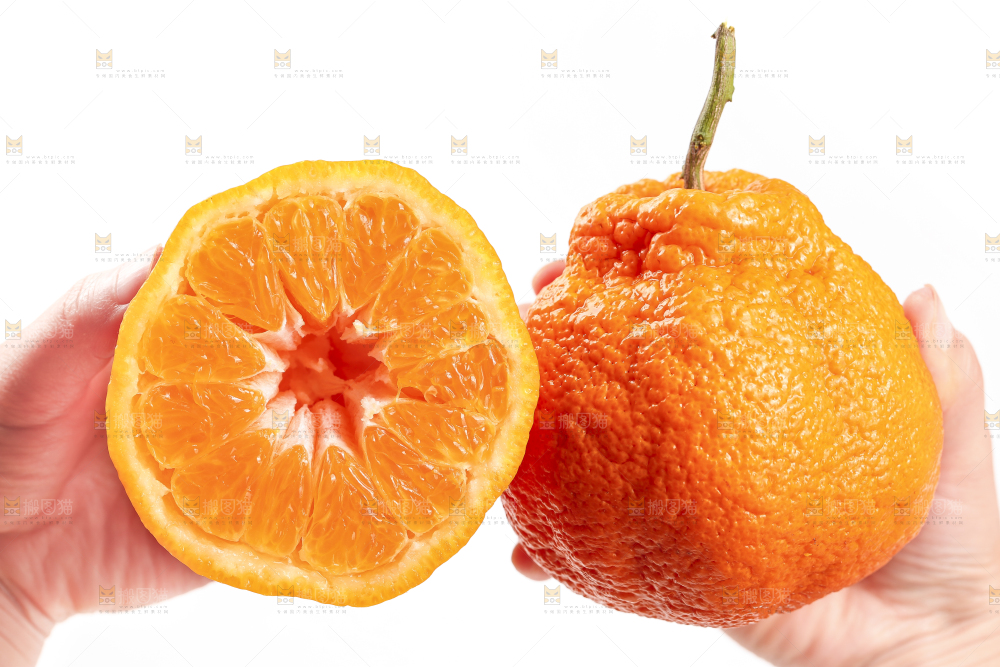 白底上的丑橘