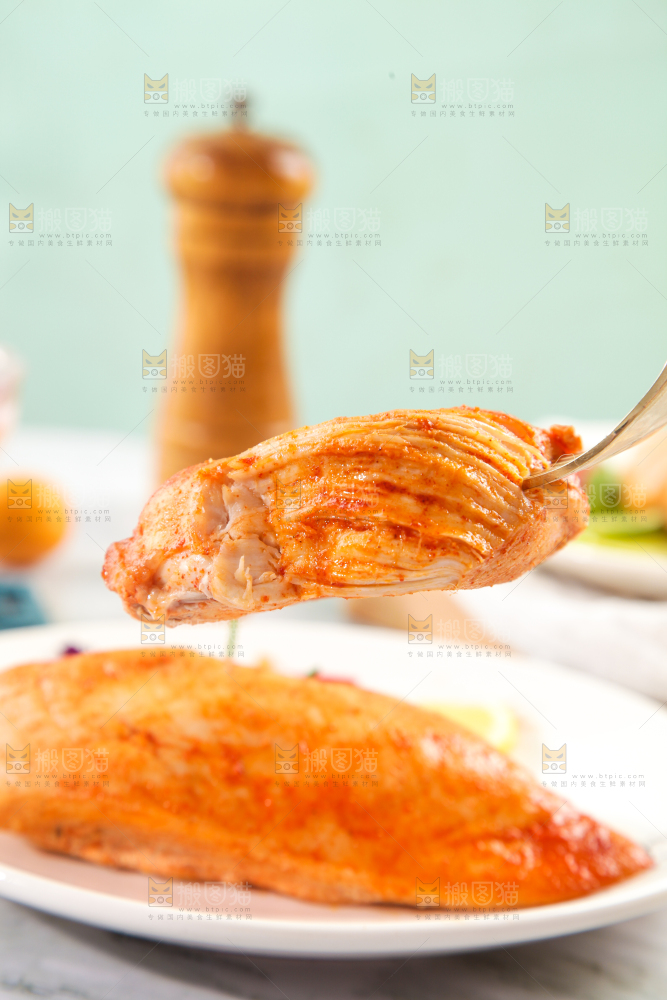 浅底上的鸡胸肉