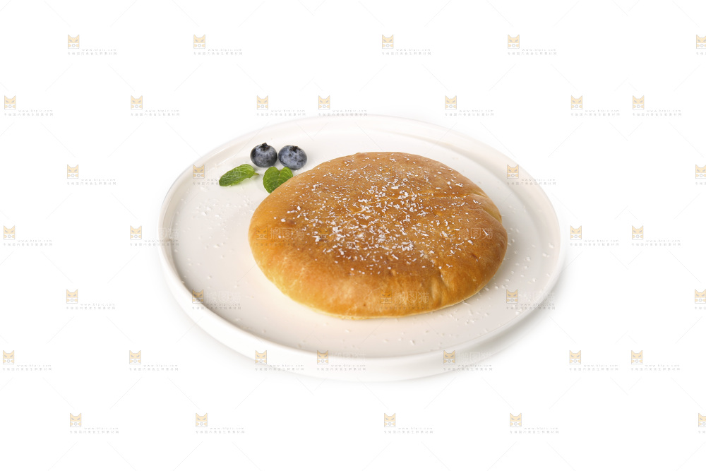 白底上的披萨饼