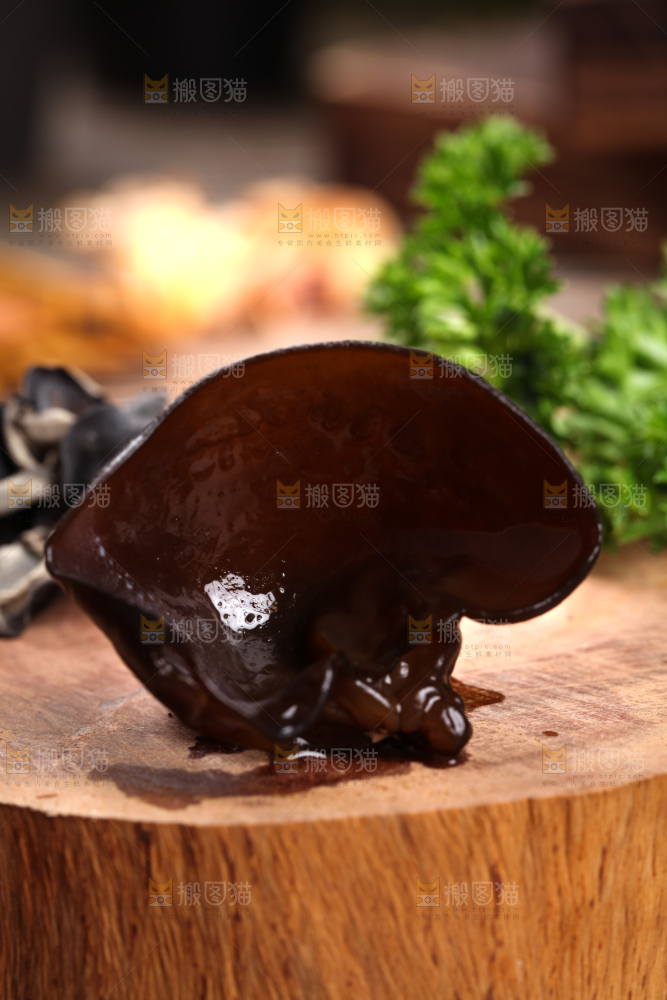 木底上的野生木耳