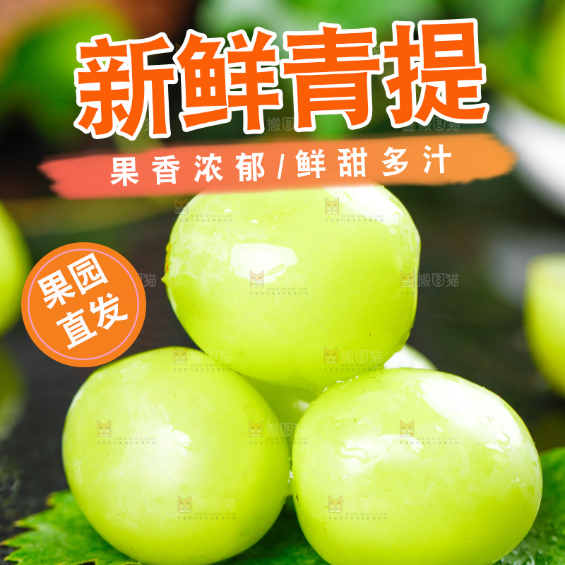 黑底上的阳光玫瑰葡萄