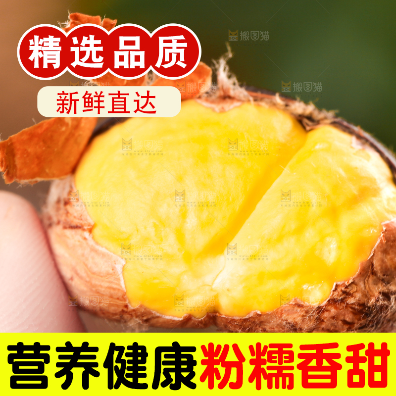 手上拿着栗子