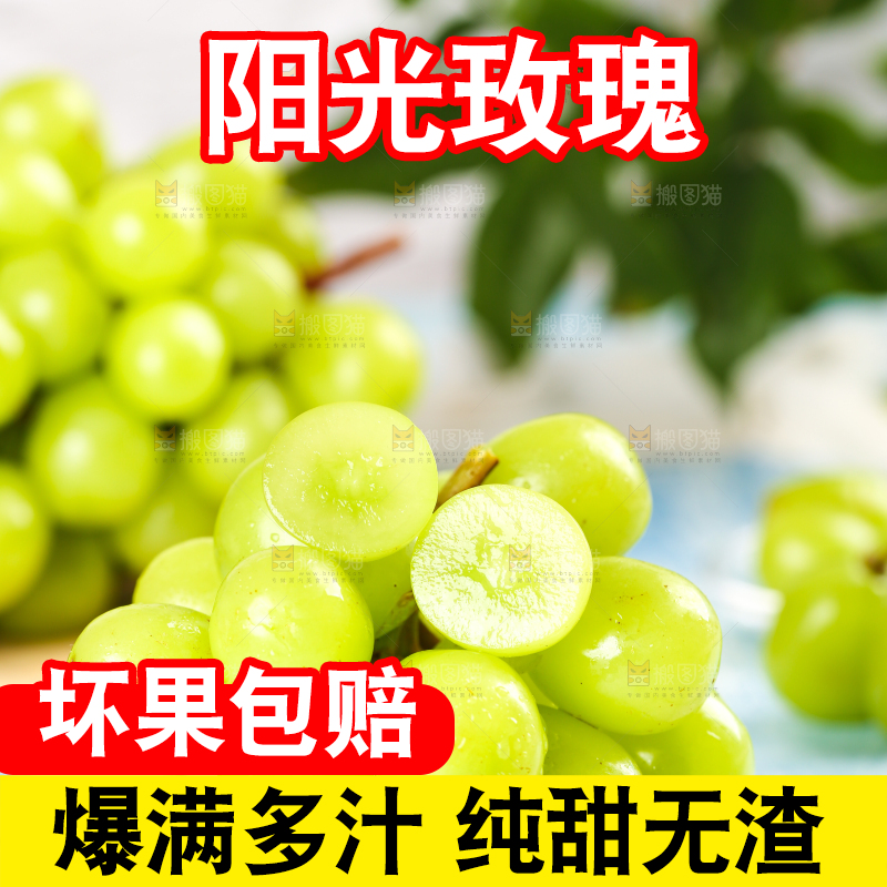 格子底上放着一盘晴王香印青提