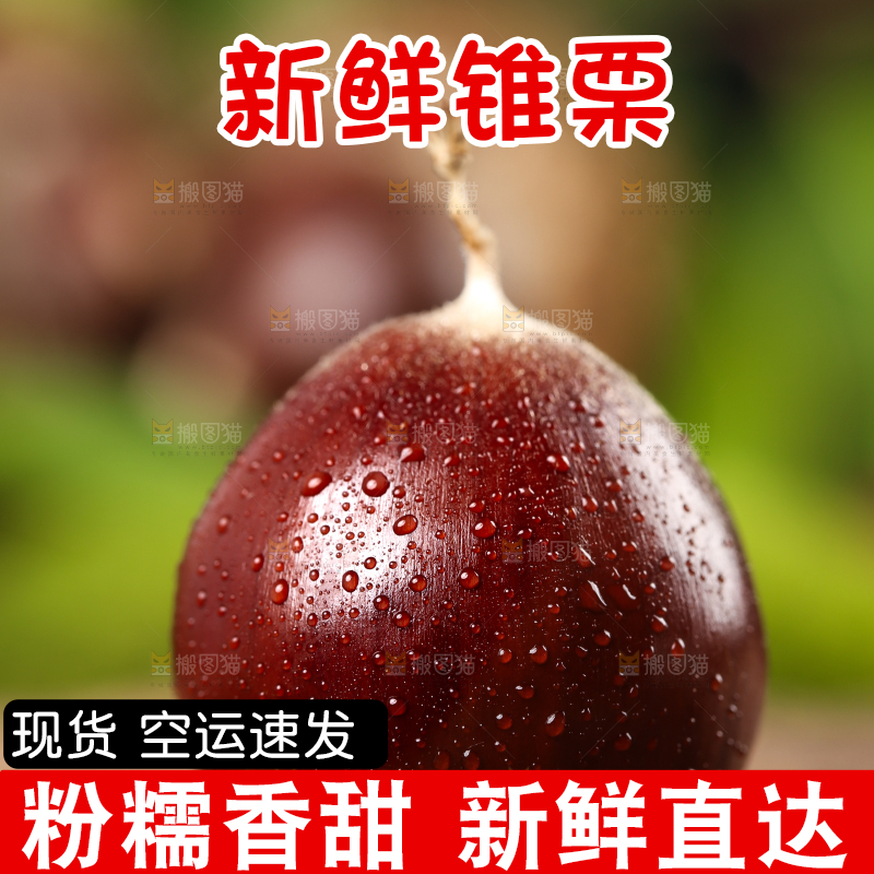 木底上放着栗子