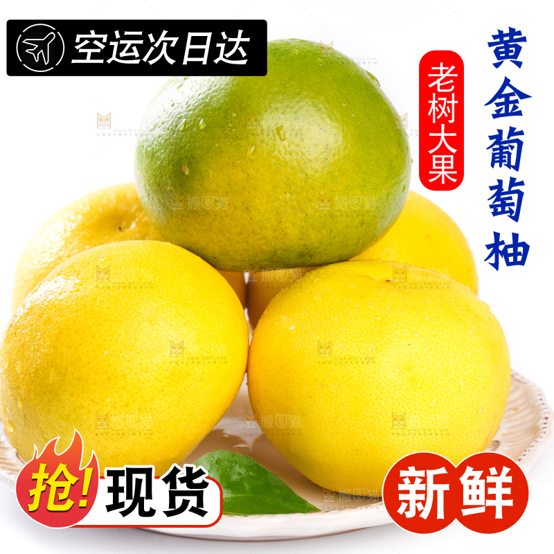 白底上一盘新鲜葡萄柚