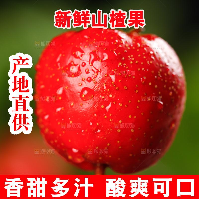 手上拿着山楂果