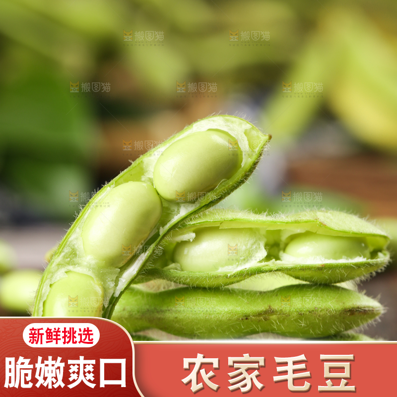 木底上放着云南新鲜毛豆