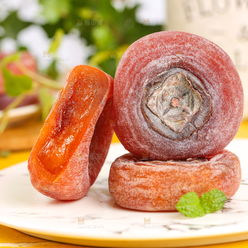 盘子里的恭城柿子饼
