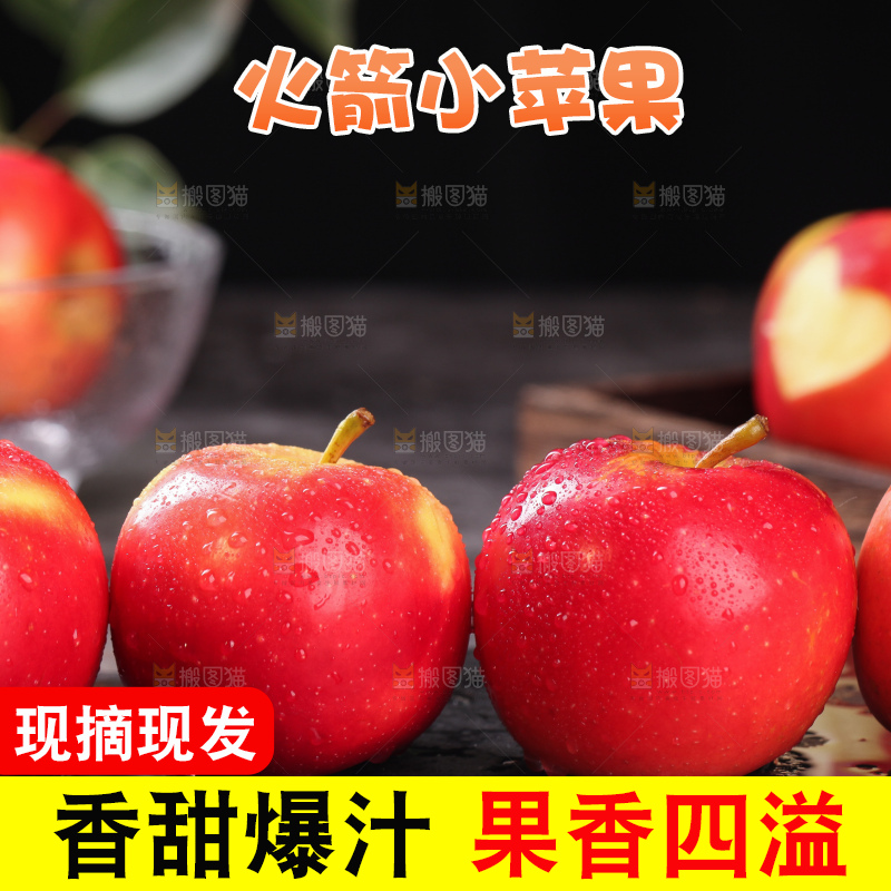 黑底上放着火箭苹果