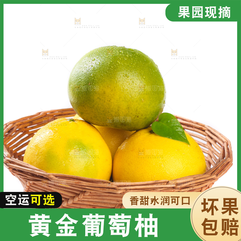 白底上放着一篮台湾葡萄柚