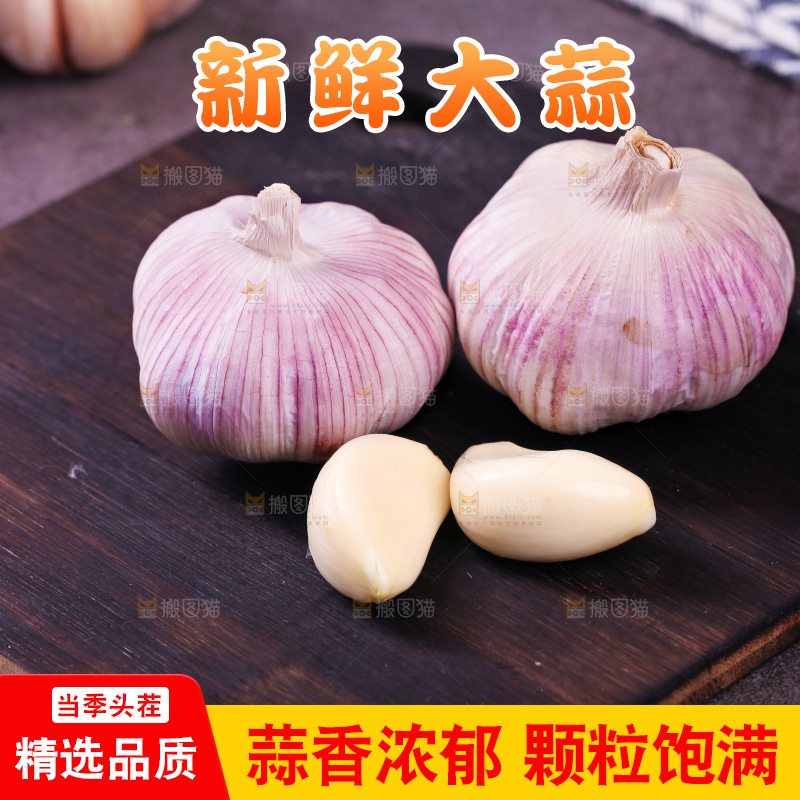 深底上的大蒜头