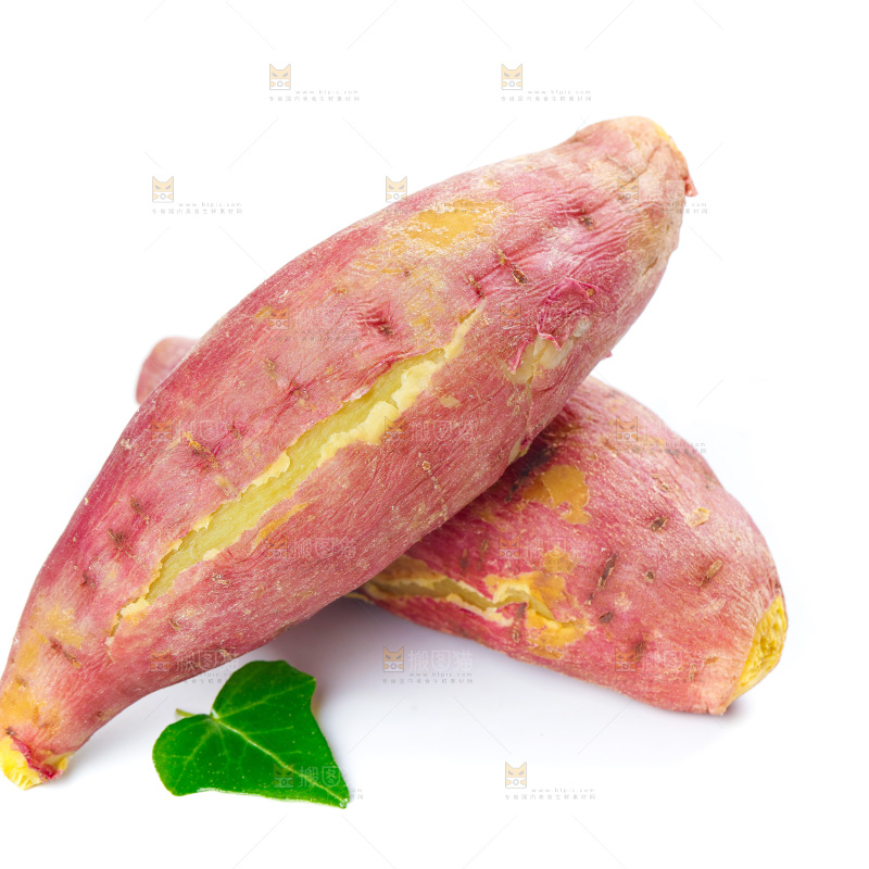 白底上的蜜薯