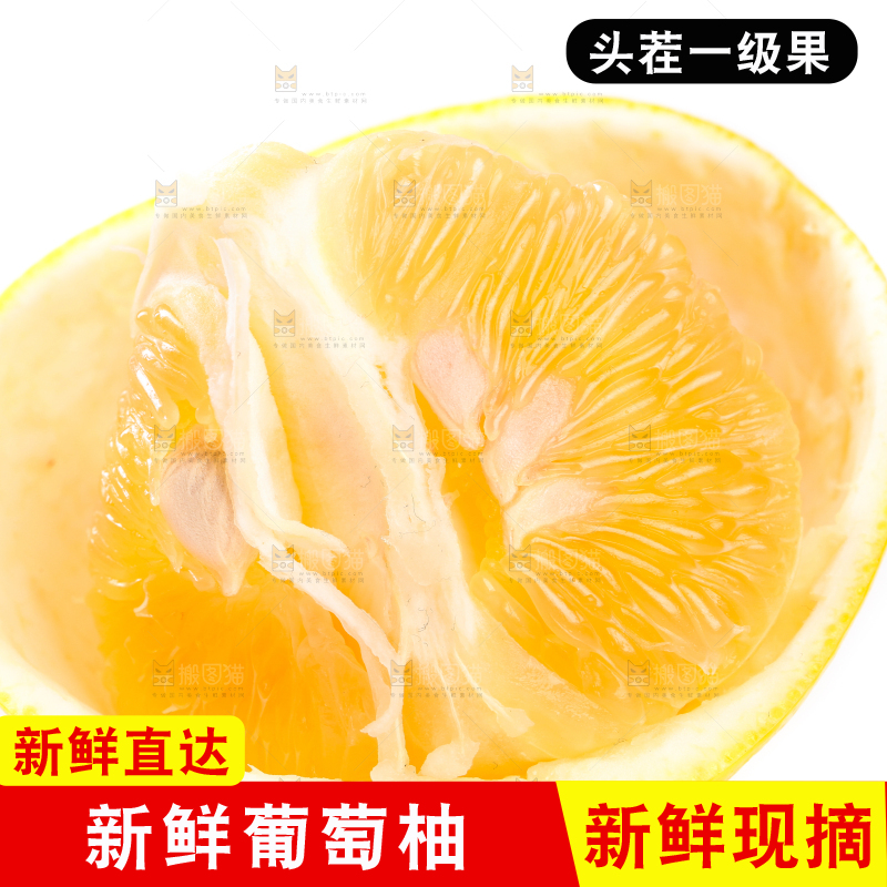 白底上的葡萄柚