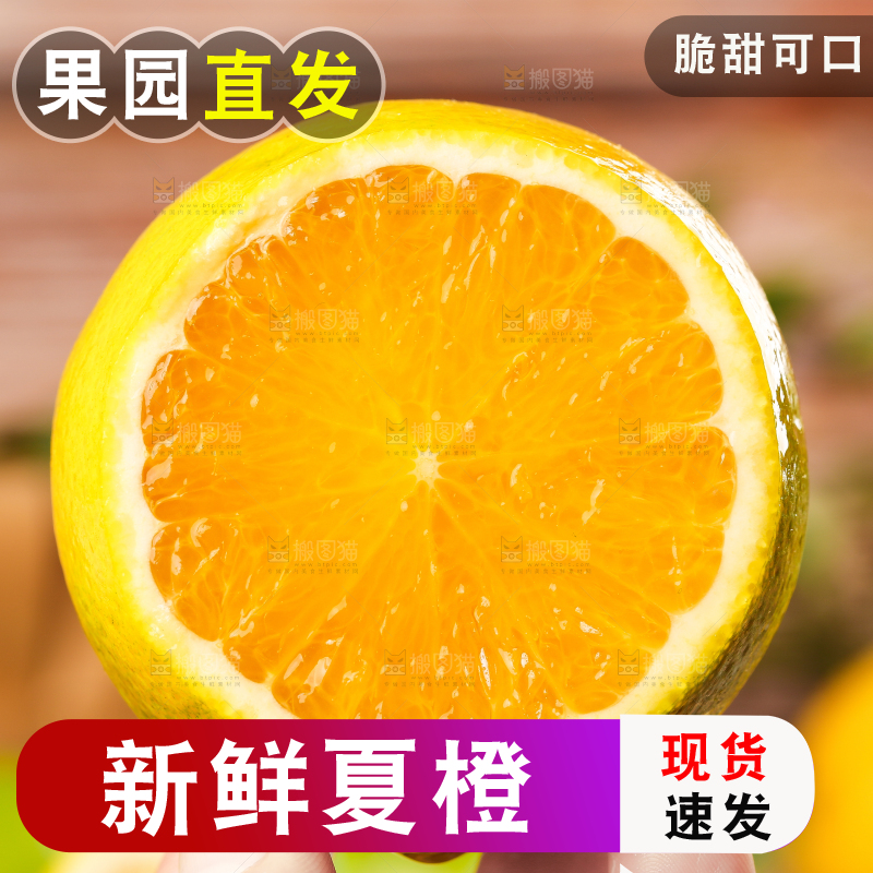 手上拿着秭归夏橙