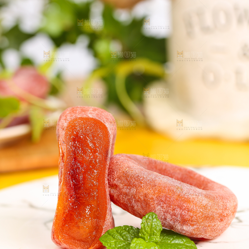盘子里的恭城柿子饼