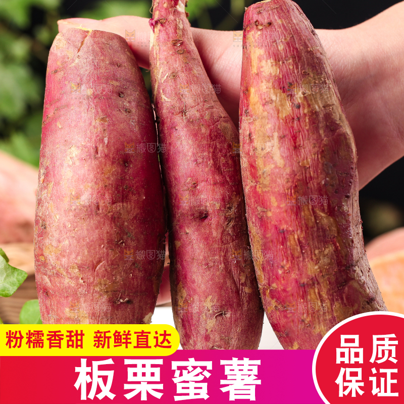 手里拿着栗蜜薯