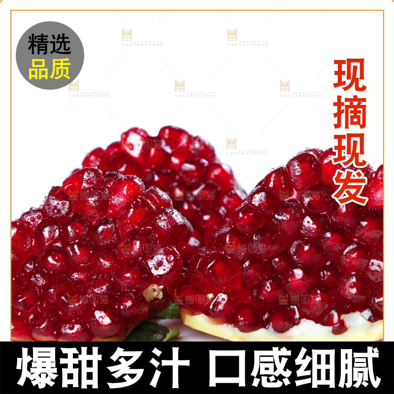 白底上放着突尼斯软籽石榴