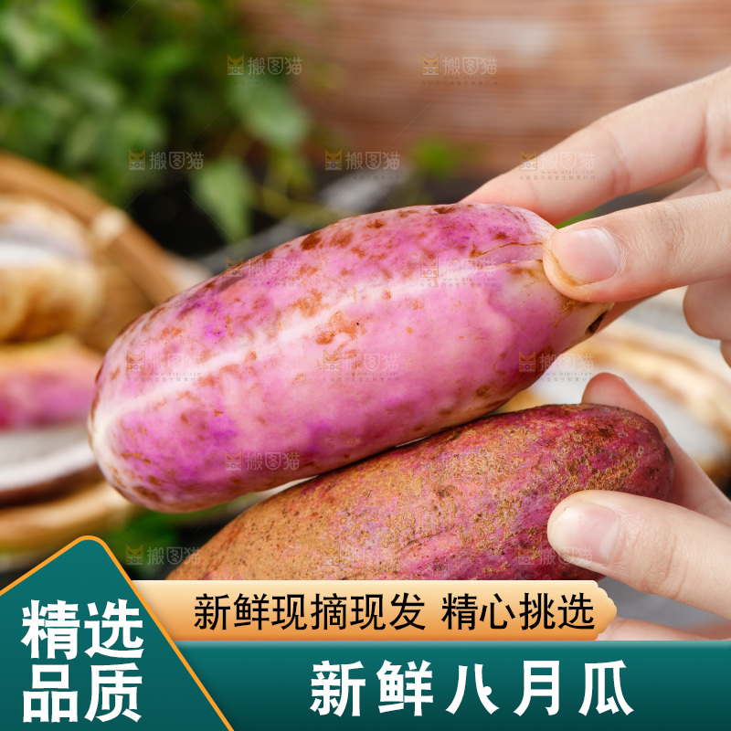 手里拿着八月炸