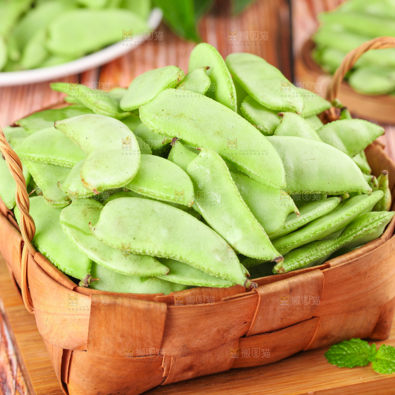 篮子里装着扁豆