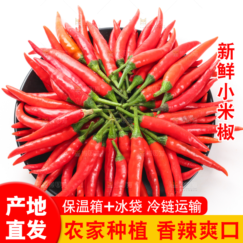 盘子里摆放着小米椒