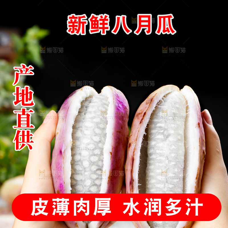 手里拿着八月瓜