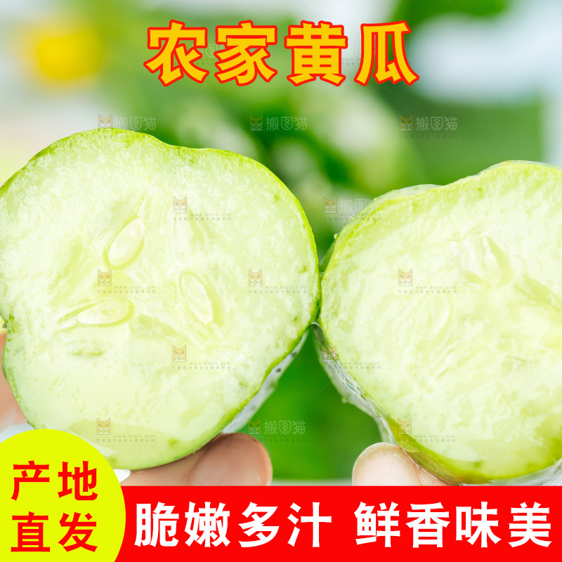手里拿着黄瓜