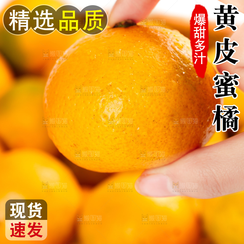 手里拿着蜜桔