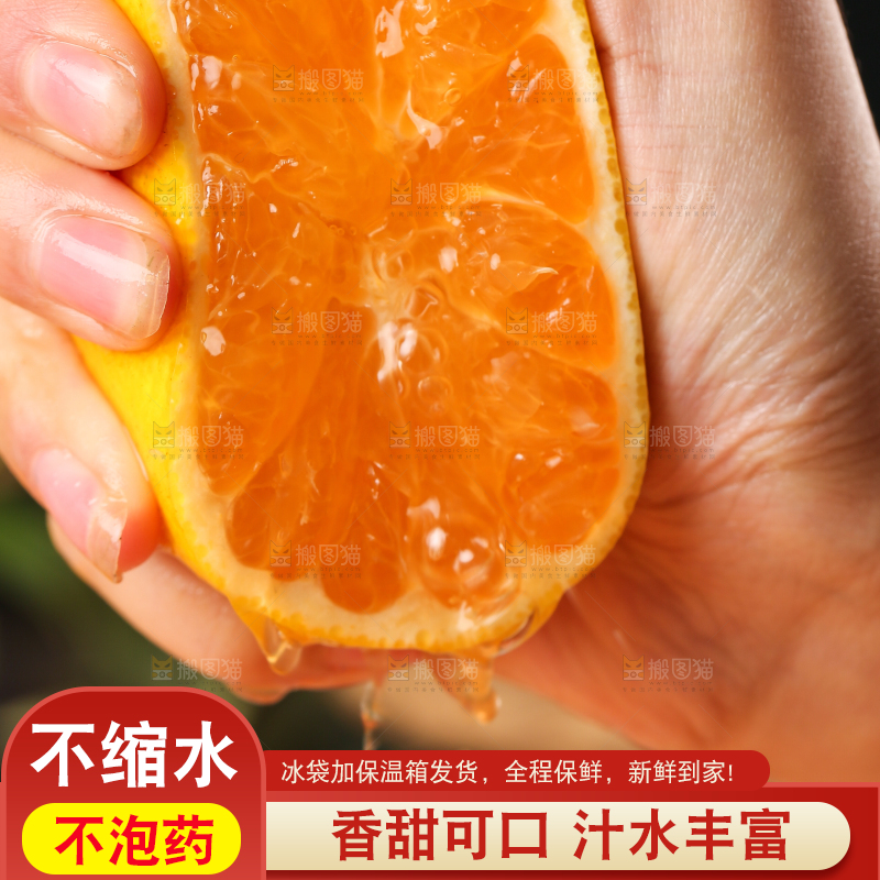 手里拿着芦柑