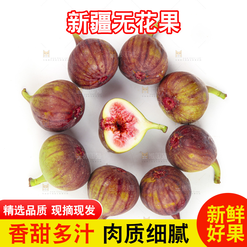 白底上的无花果